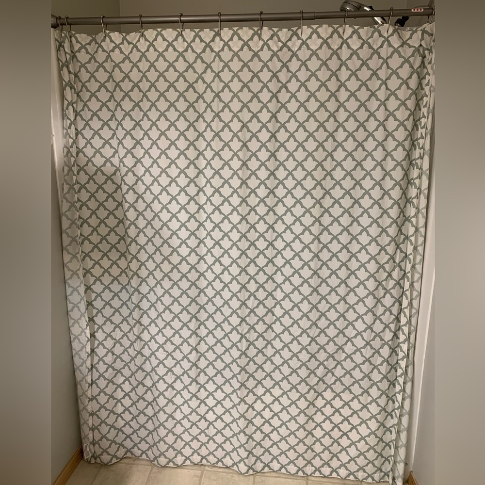 Pottery Barn Marlo shower curtain.